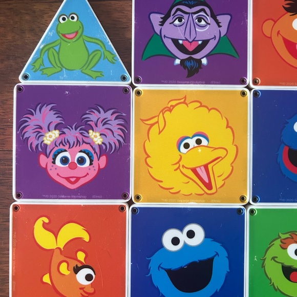 Colorful Sesame Street Magnetic Tiles Set - Picture 3 of 4